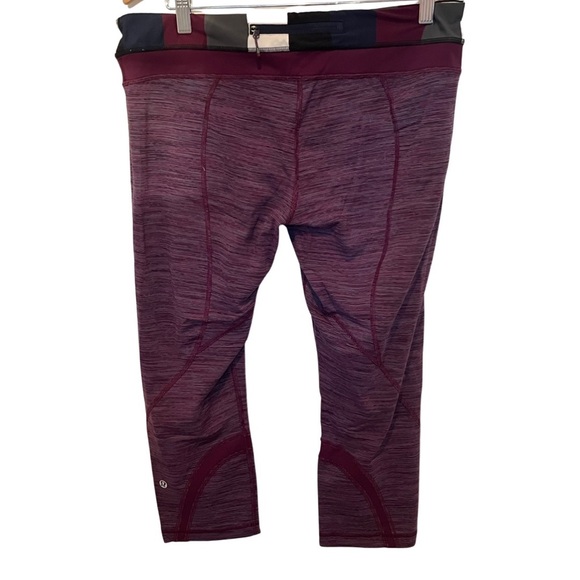 lululemon athletica Pants - Lululemon | Purple Heathered Check Crop Leggings